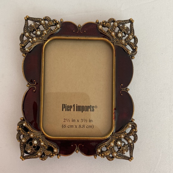 Bejeweled with Pearls Table Top Picture Frame - Picture 2 of 7